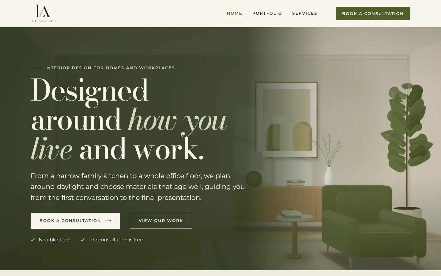 Home: Hero & Free Consultation
